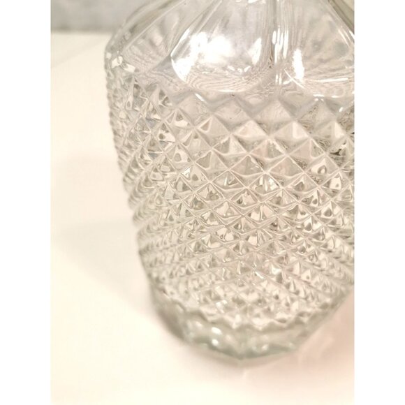 Diamond Pattern Crystal Decanter Austria 1960s Vintage - Picture 2 of 10